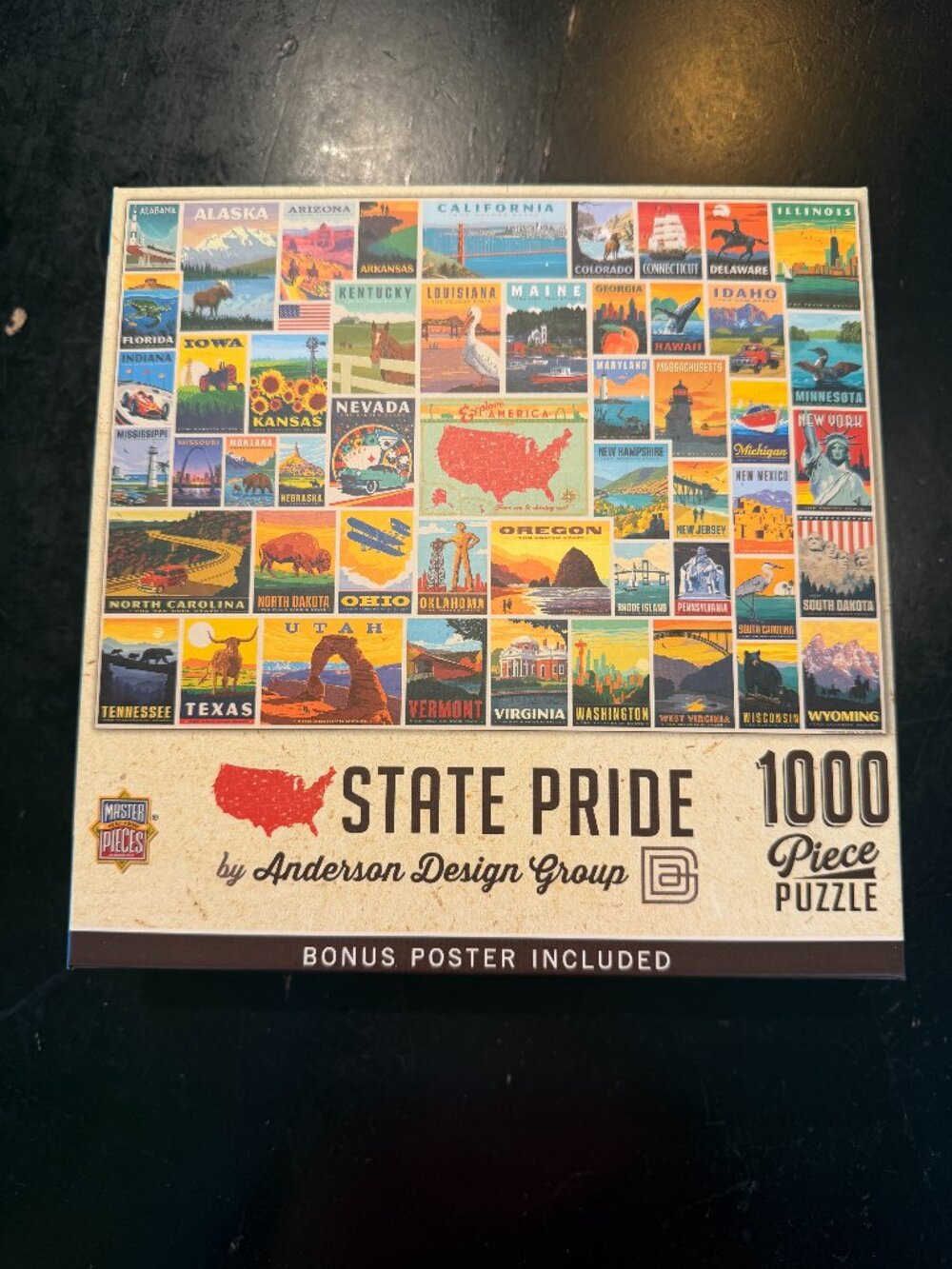 State Pride USA`1000 Piece Puzzle by Anderson Design Group Master Pieces